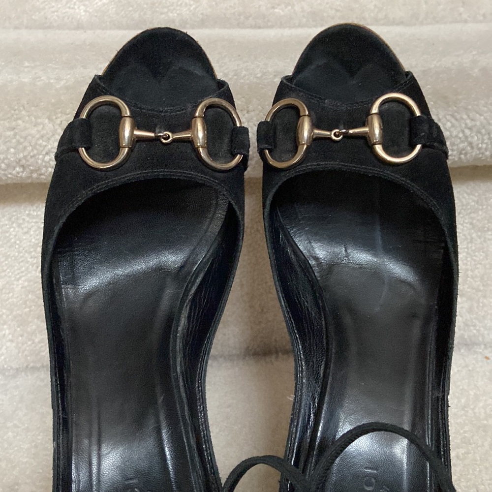 gucci wedge espadrilles / heels / sandals